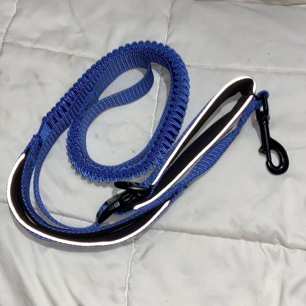 🐶Kong Blue 6ft Shock Absorbing Hands-free Dog Leash Collar Harness Pet Pets NWT